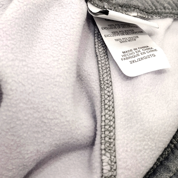 NHL Boston Bruins Logo Heather Gray Fleece Lined Wide Leg Sweatpants - Picture 11 of 16